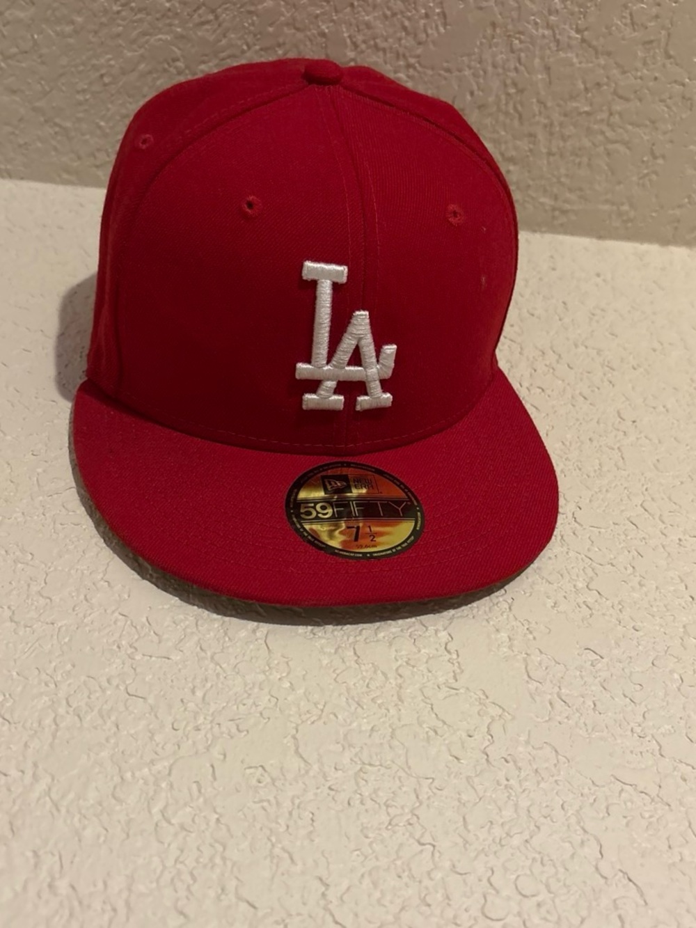 New Era Kids Red LA Dodgers Fitted Hat with White Logo